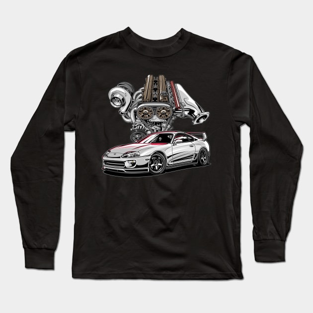 Supra 2jz Long Sleeve T-Shirt by racingfactory